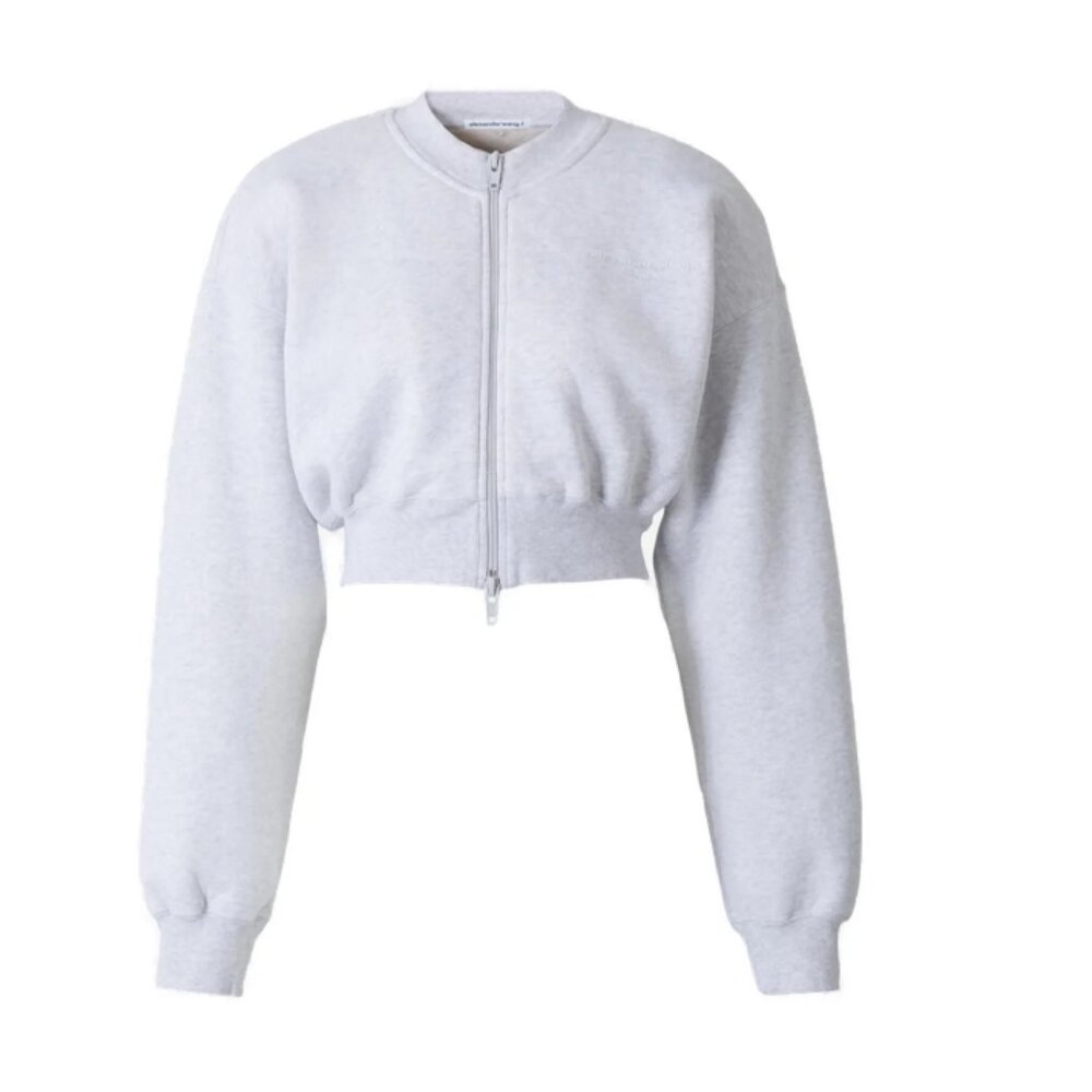 Alexander Wang Women's Cropped Zip-Up Sweatshirt